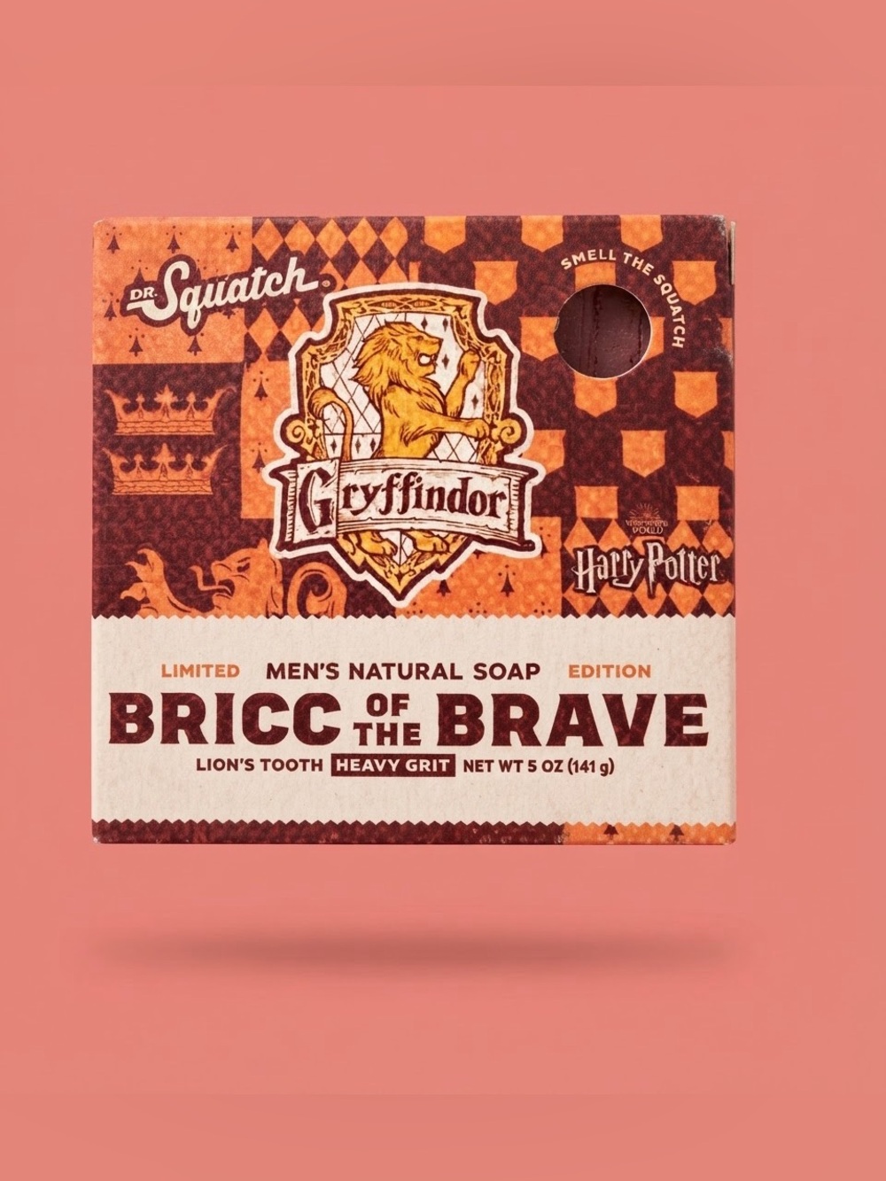 Dr. Squatch Harry Potter soap - Bricc of the Brave (Gryffindor) limited edition